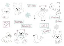 Stickserie - Schneetiere